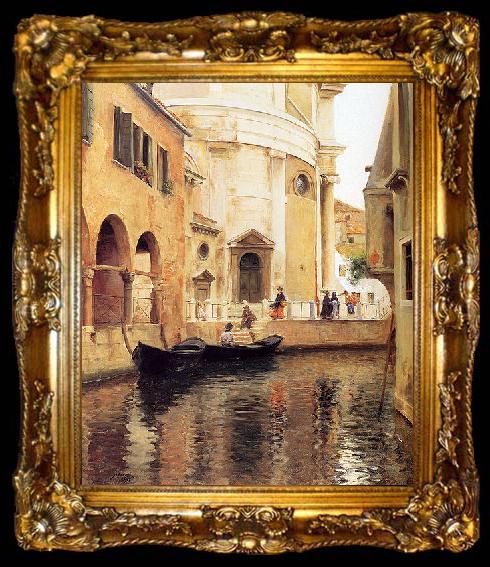framed  Julius L.Stewart Rio della Maddalena, ta009-2